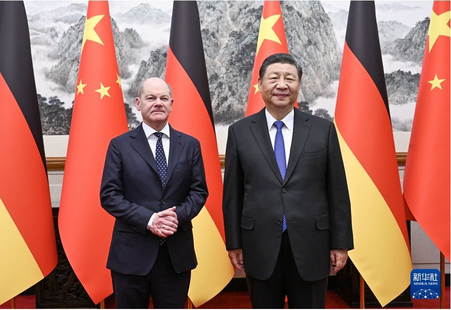 Presidenti i Kinës Xi Jinping takohet me Kancelarin e Gjermanisë Olaf Scholz